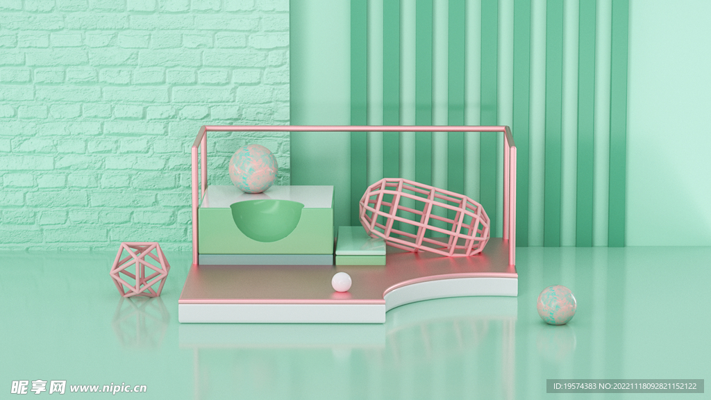 C4D模型电商展台