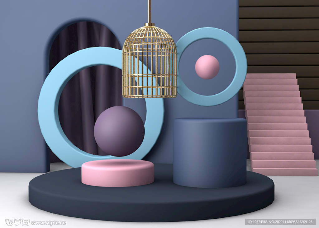 C4D模型电商展台