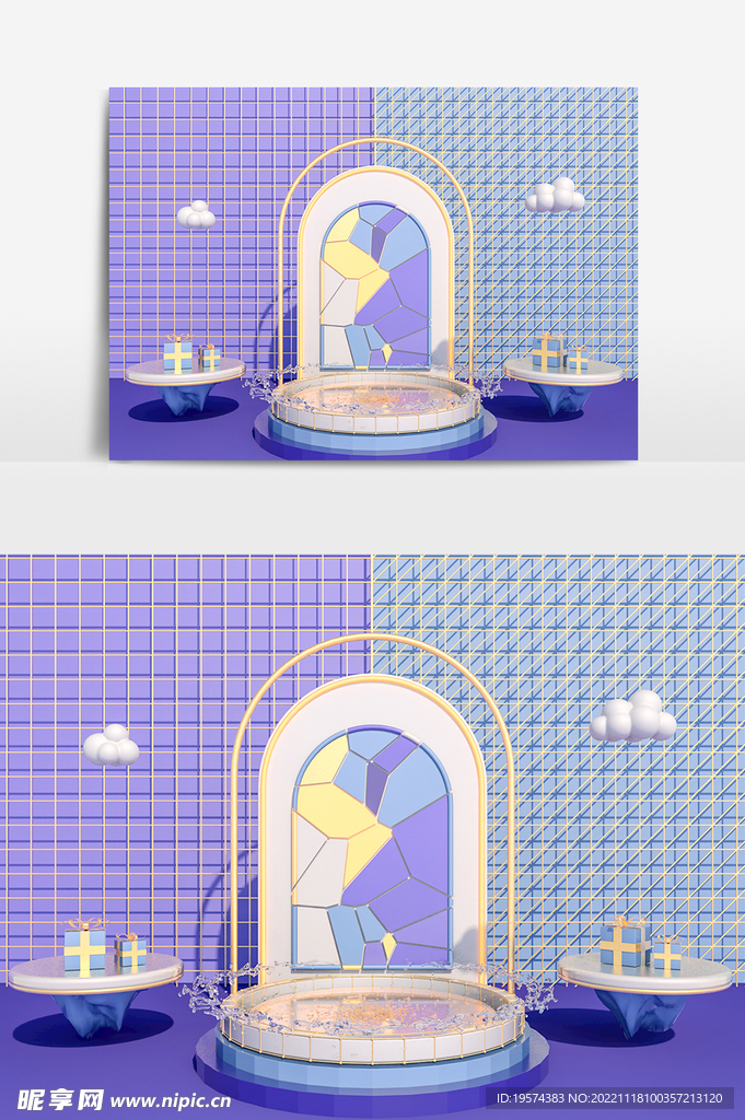 C4D模型电商展台