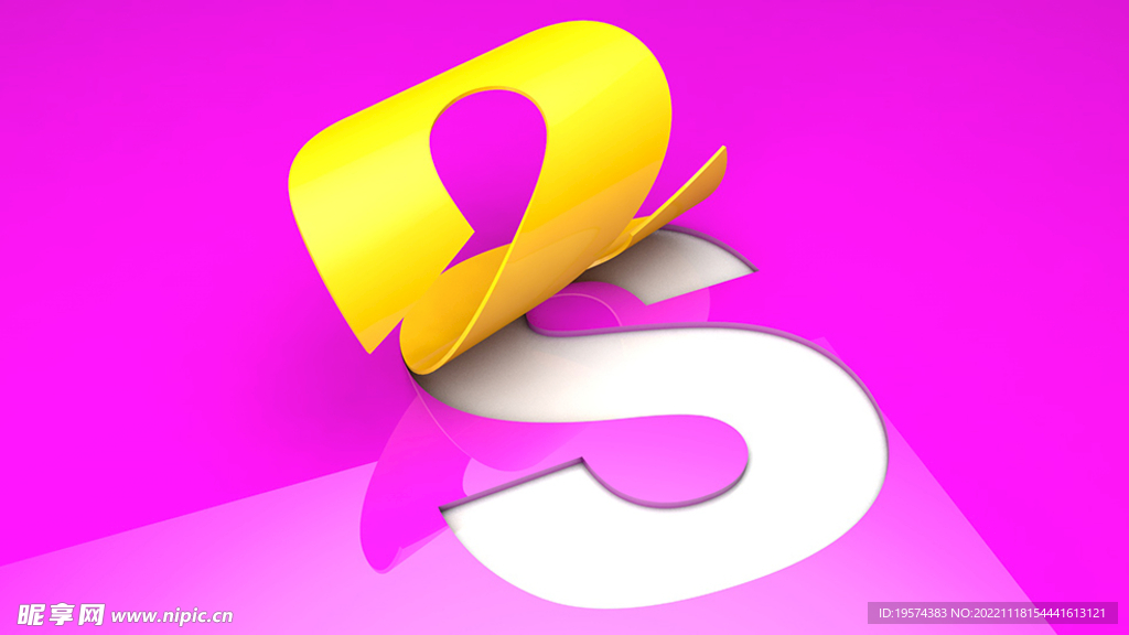 C4D模型立体字
