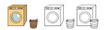 洗衣机脏衣篮图标