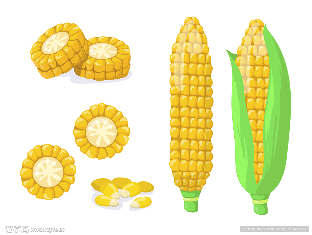 矢量卡通玉米图片素材免费下载 - 觅知网