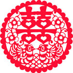 鸳鸯窗花纸