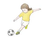 踢球女孩