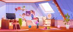 小孩玩耍