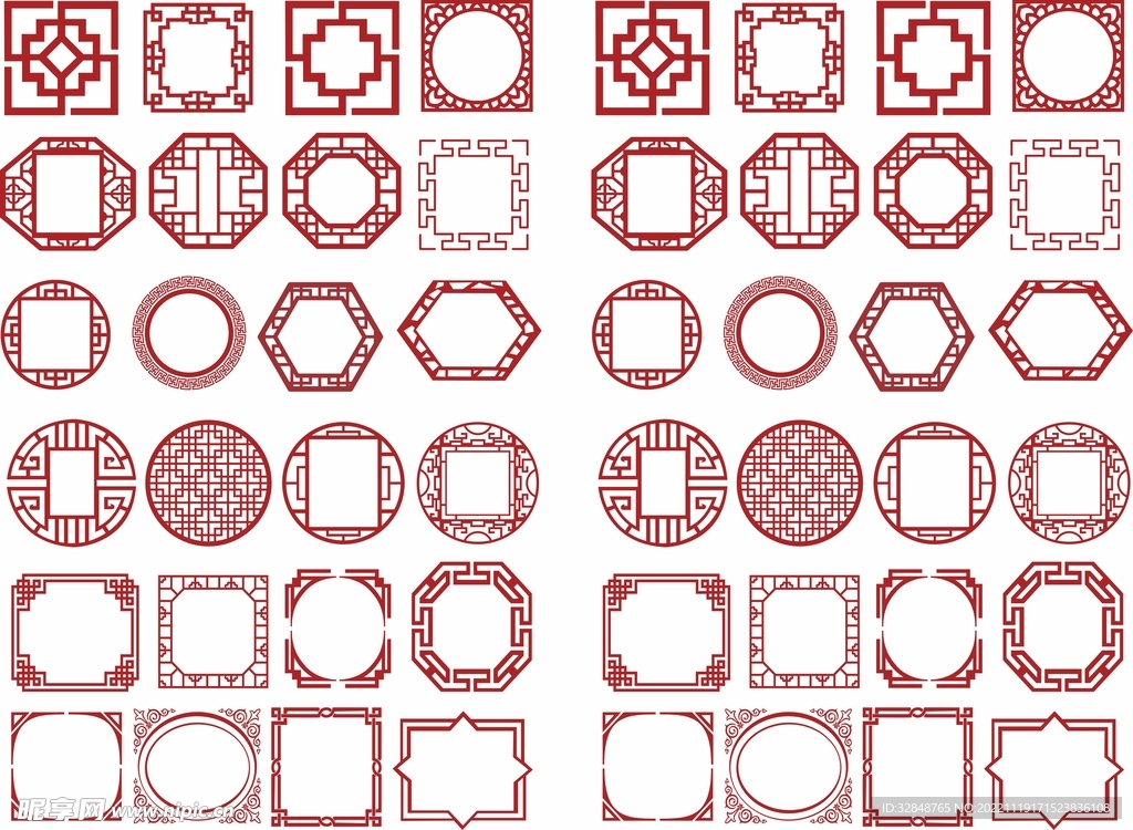 中式矢量边框素材