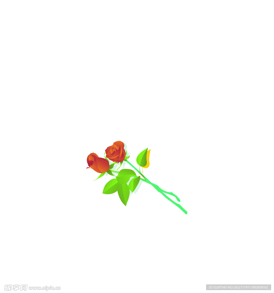 矢量玫瑰花
