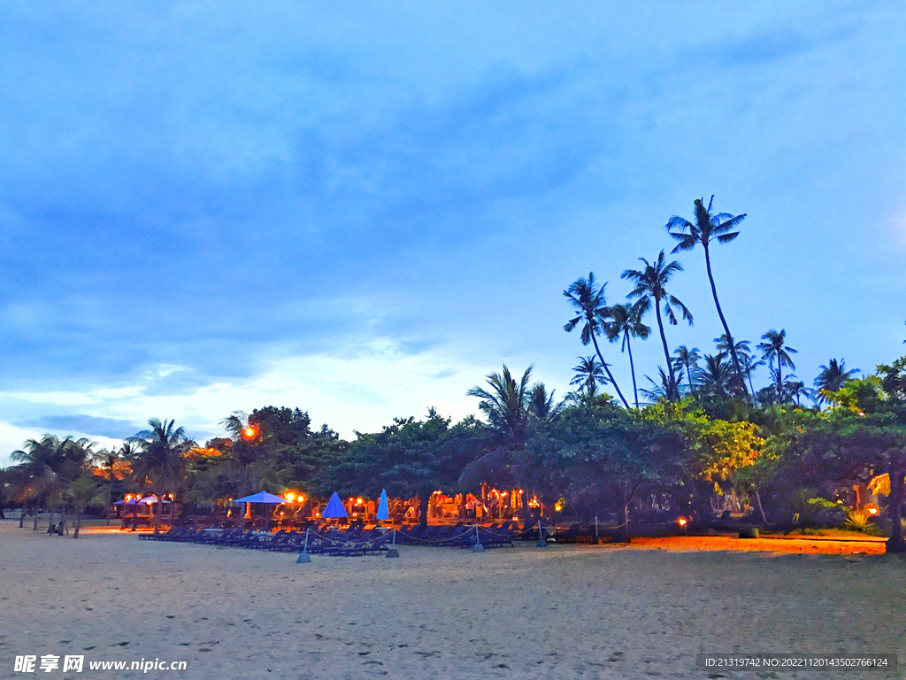 巴厘岛傍晚海滩摄影