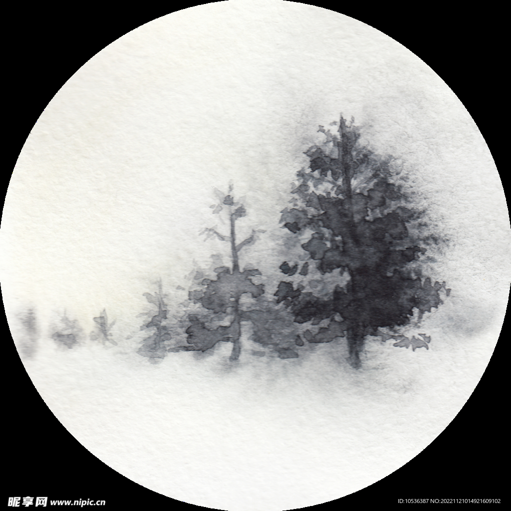 水彩山水画
