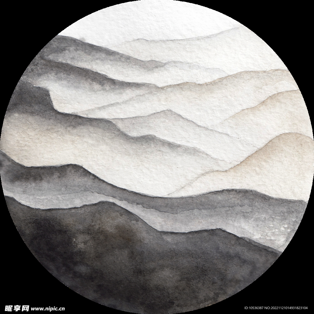 水彩山水画