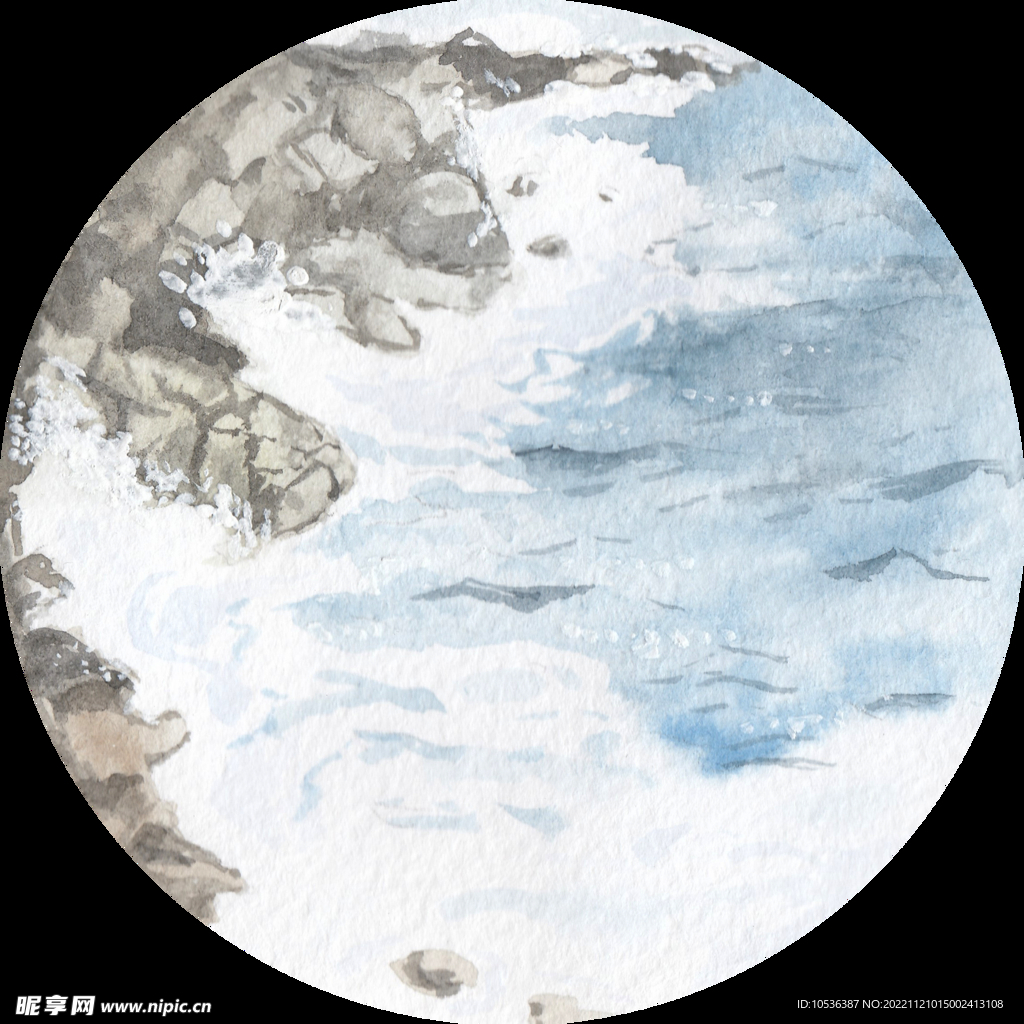 水彩山水画