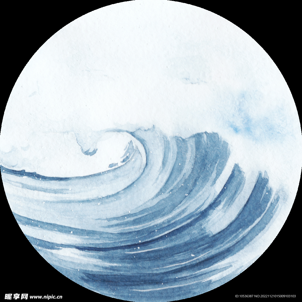 水彩山水画