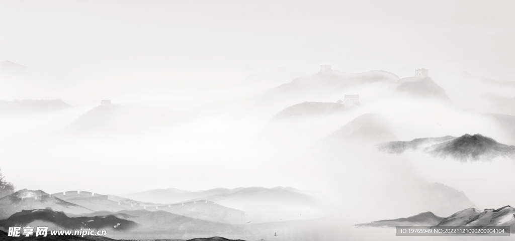 古风山水背景