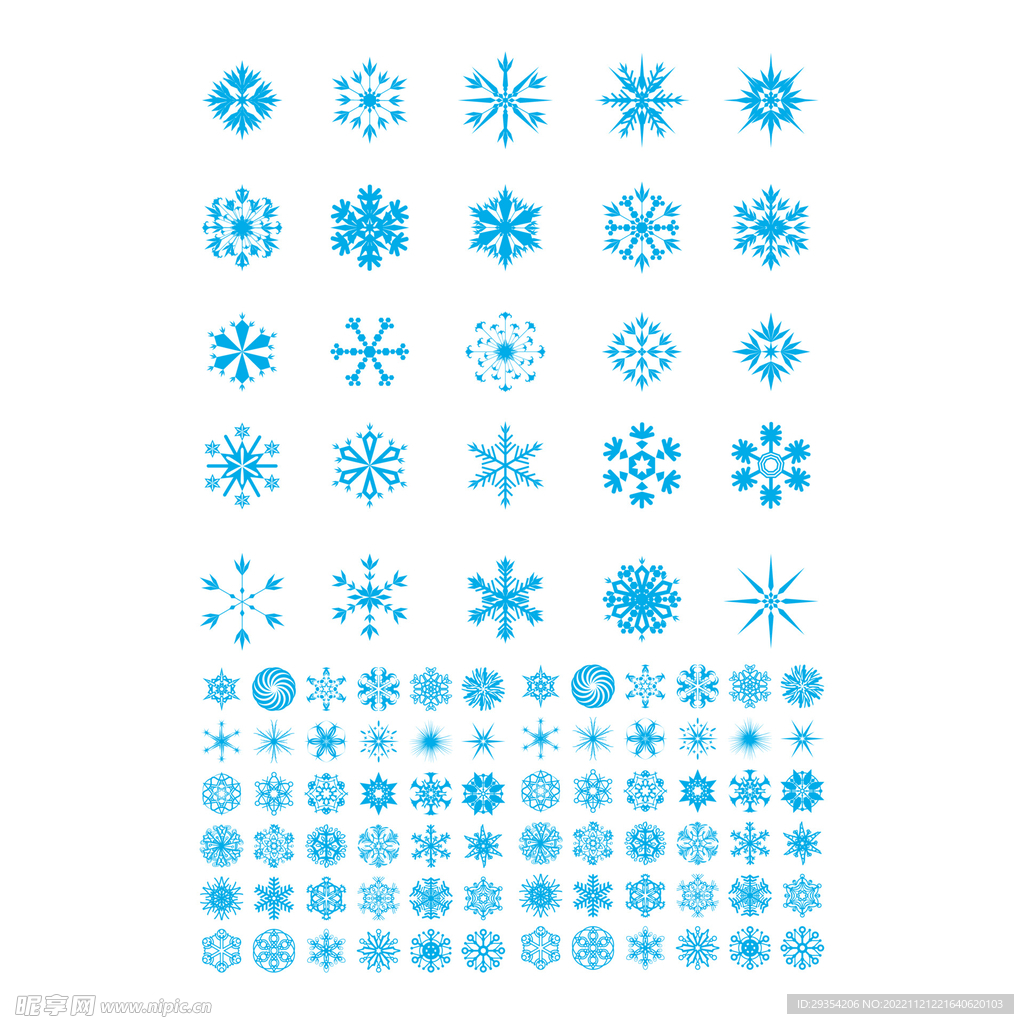 各种雪花图标图片