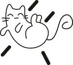 猫简笔卡通