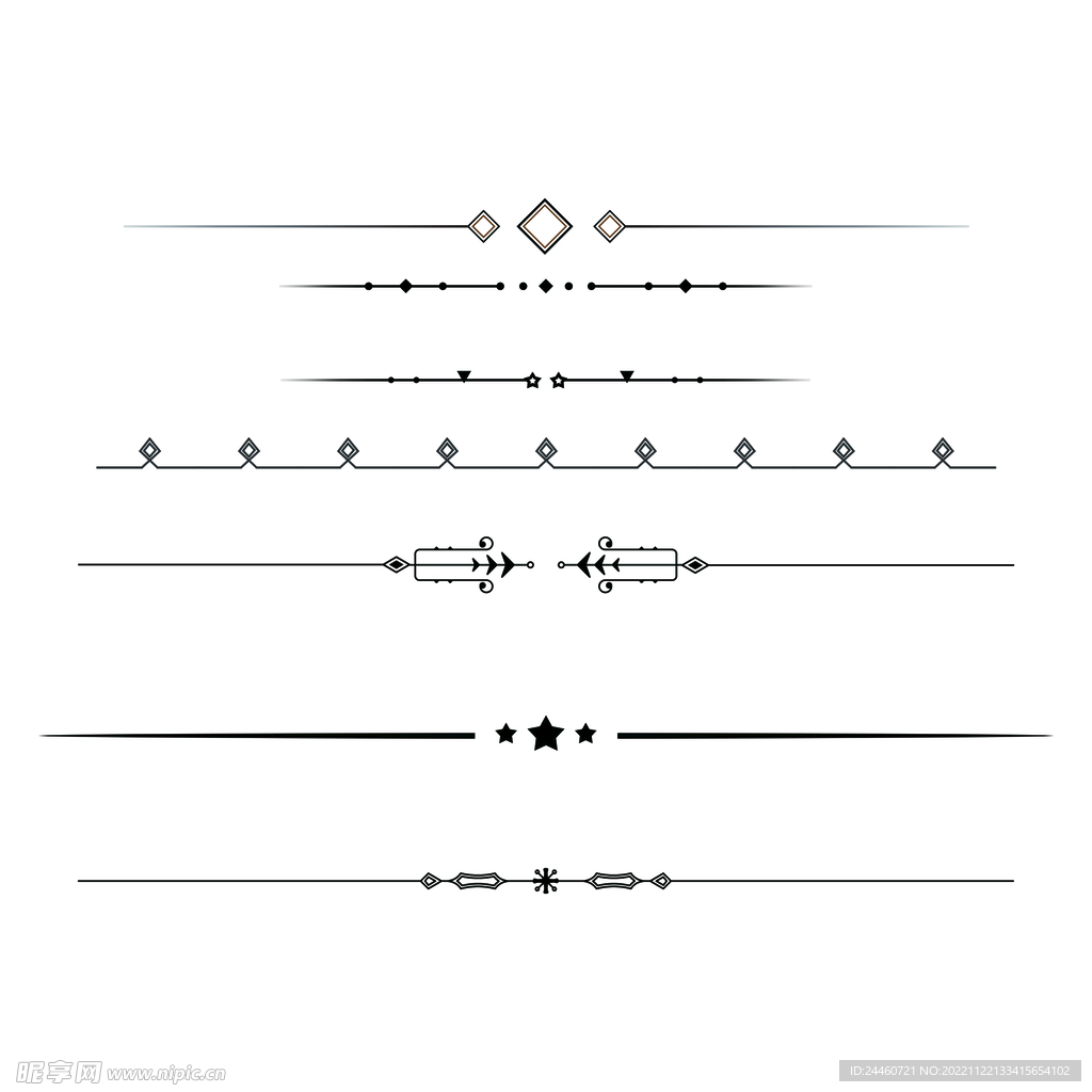 分界线黑色线条分割线图片素材免费下载 - 觅知网