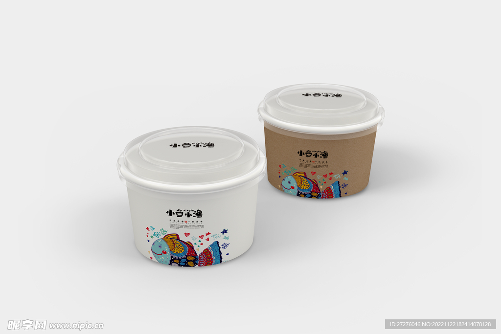 外卖打包桶样机