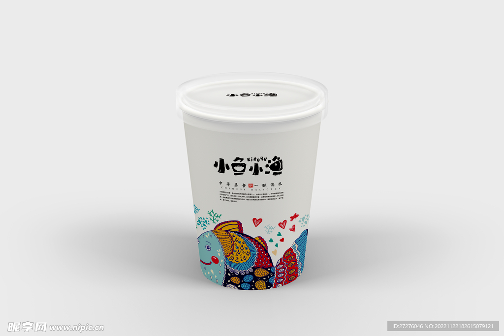 外卖打包桶样机