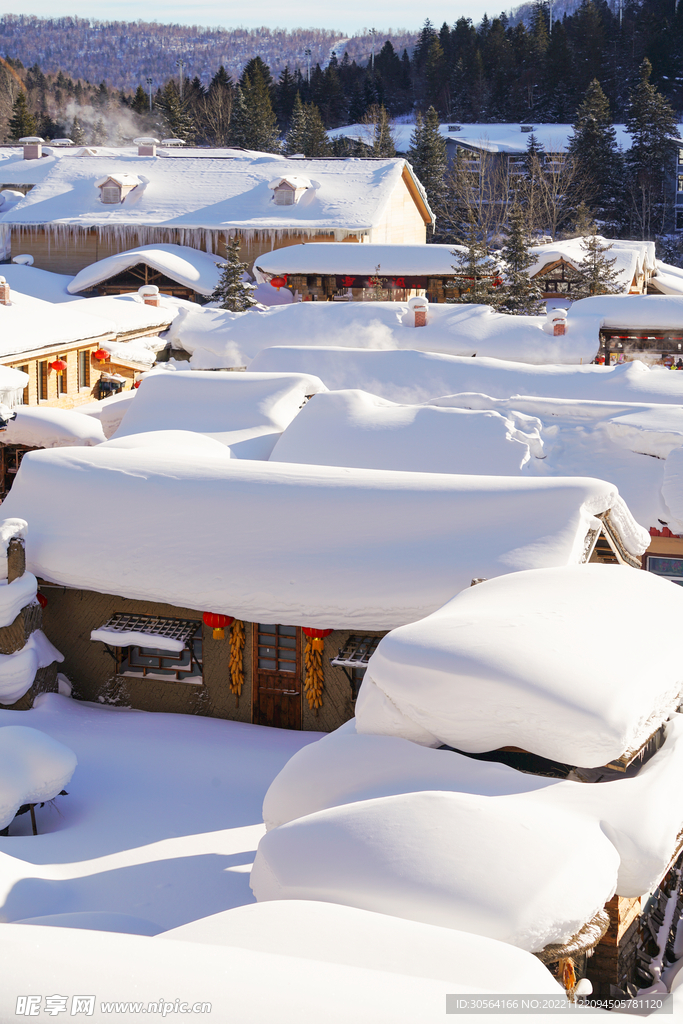 冬季雪屋