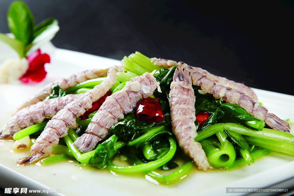 菠菜炒虾爬肉