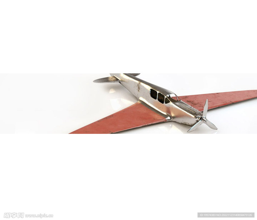 C4D模型复古玩具飞机