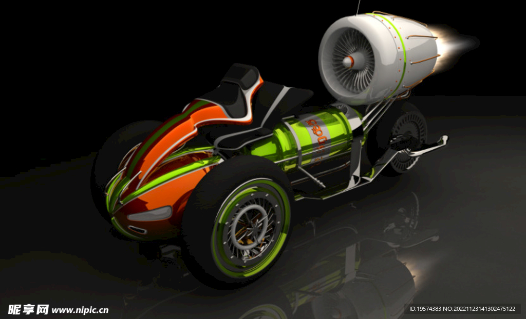 C4D模型概念赛车玩具