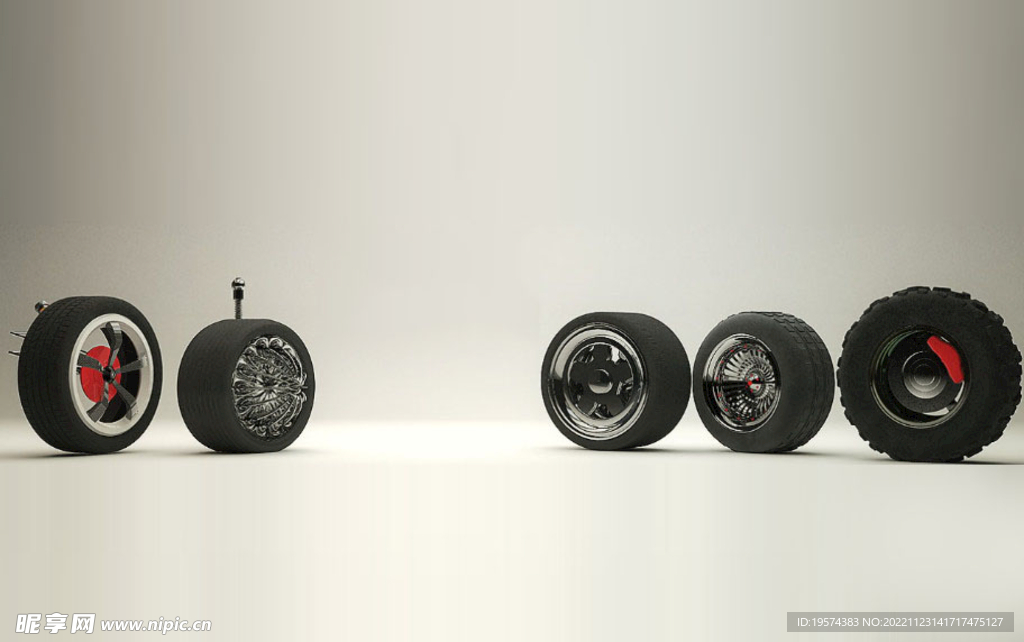 C4D模型轮胎