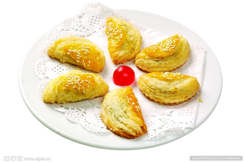 酥皮豆沙饺