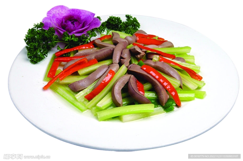 西芹炒腰条