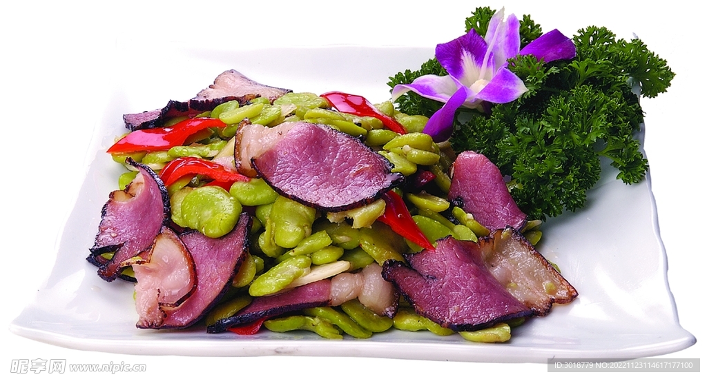 蚕豆炒腊肉