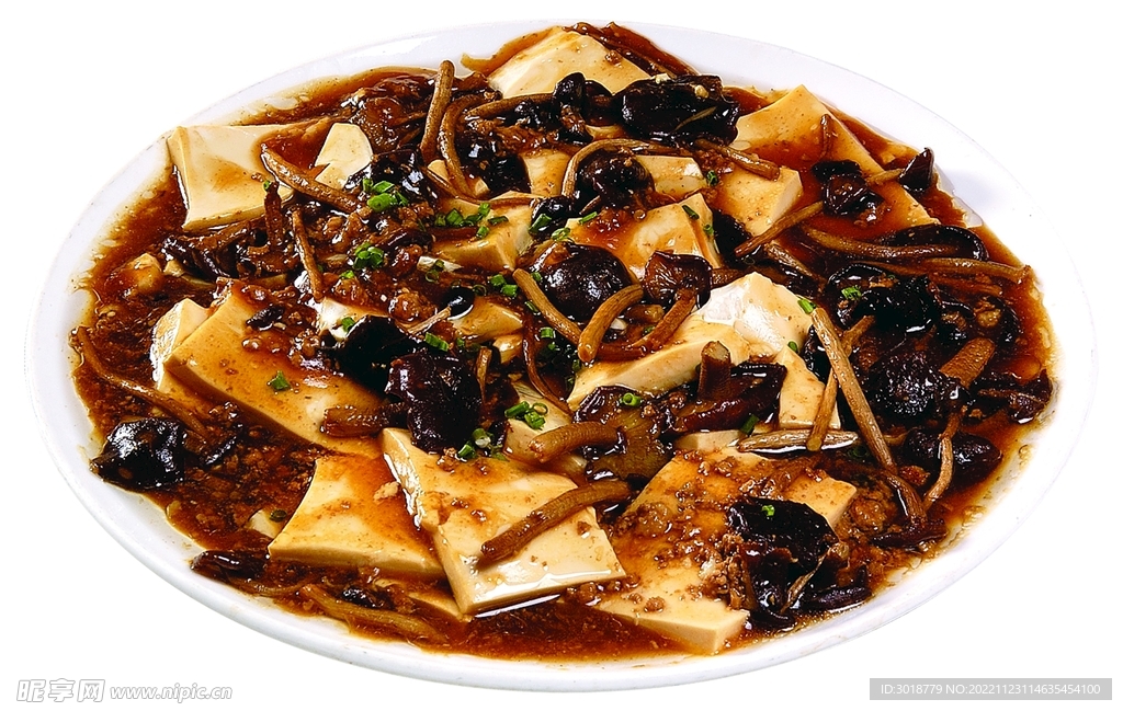 茶树菇烧豆腐
