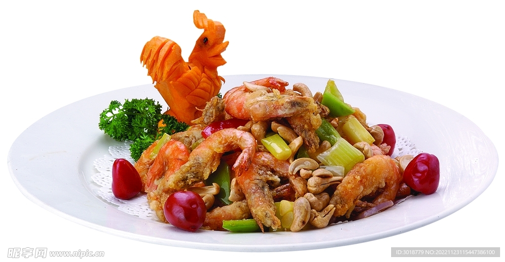 香辣腰果炒虾
