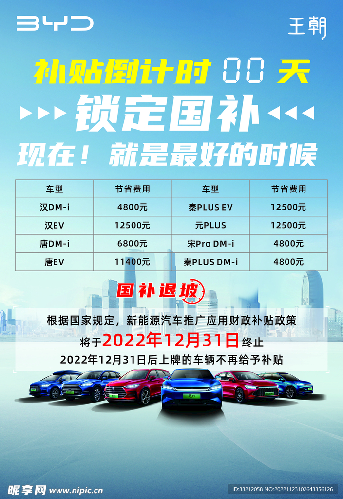 比亚迪 国补 倒计时