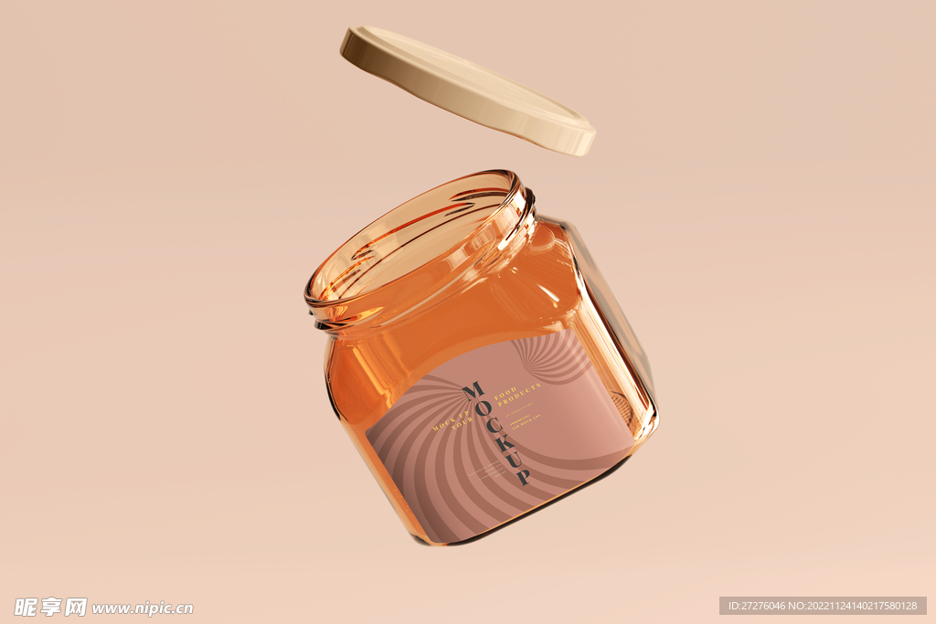 蜂蜜果酱玻璃罐样机