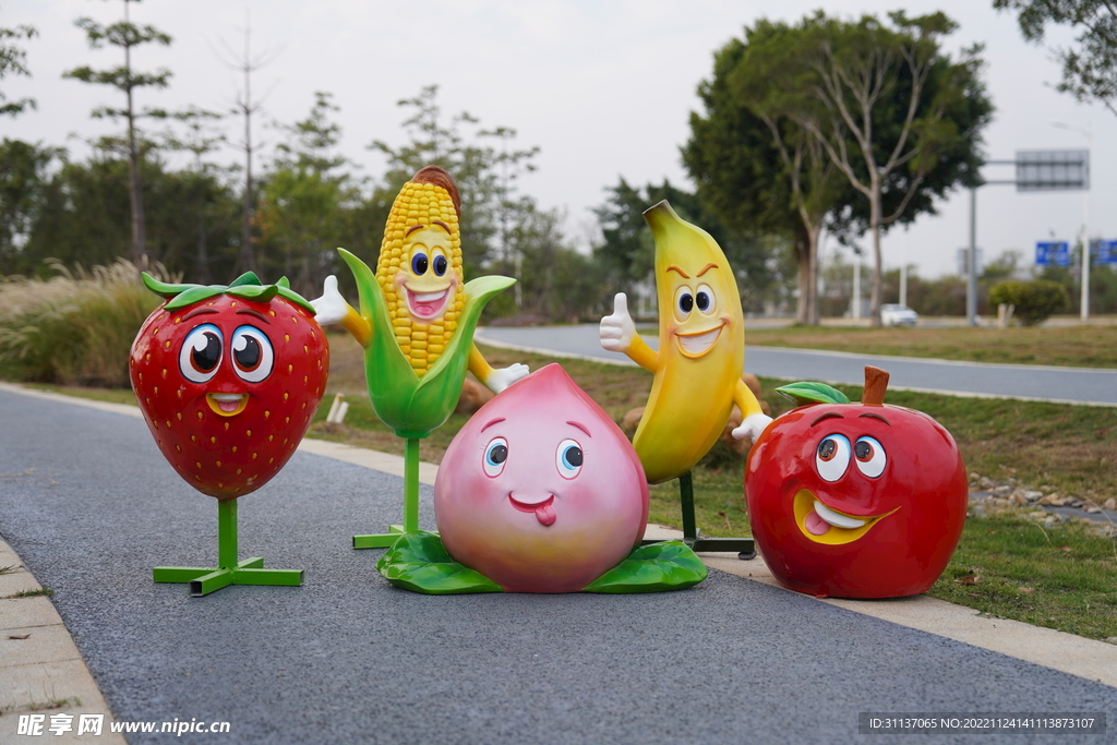 卡通蔬菜水果雕塑