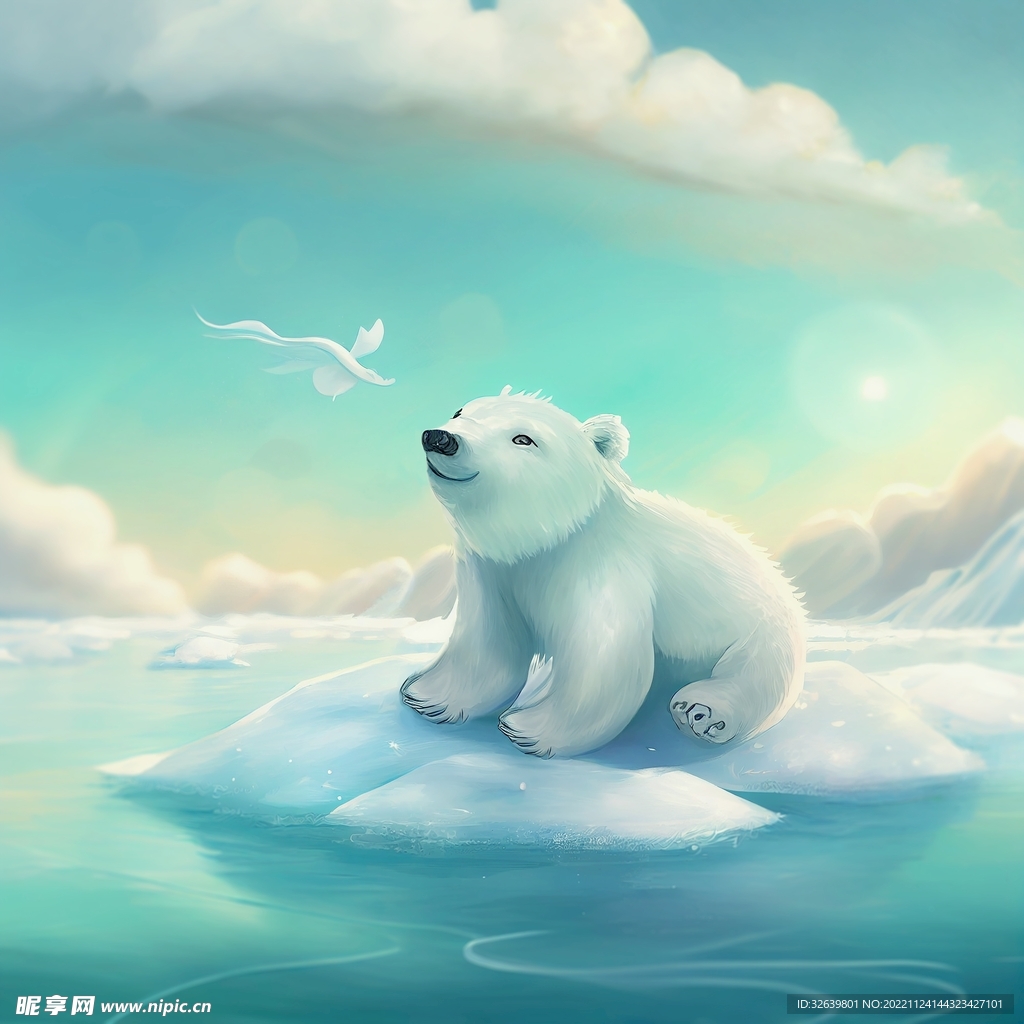 动漫风北极熊