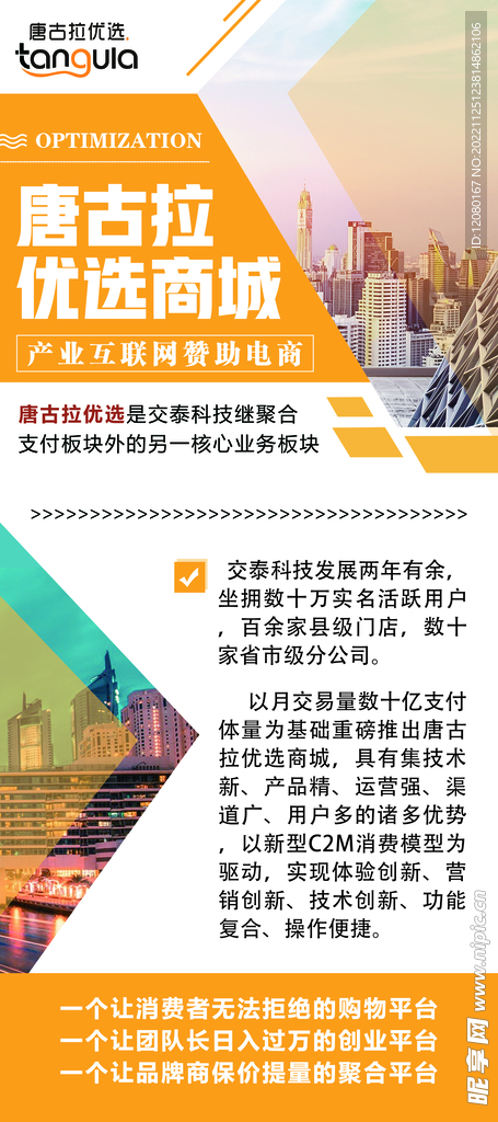 电商优选平台核心业务介绍海报