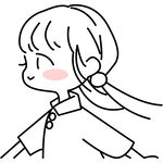 小女孩简笔画矢量图衣服印花烫画