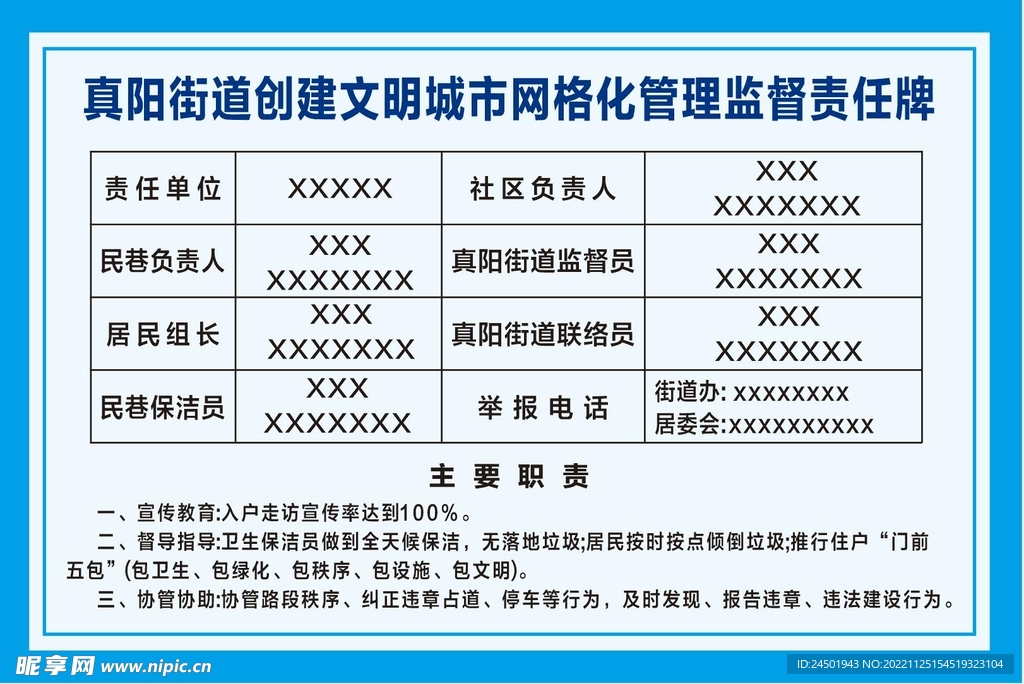 创建文明城市网格化管理监督责任