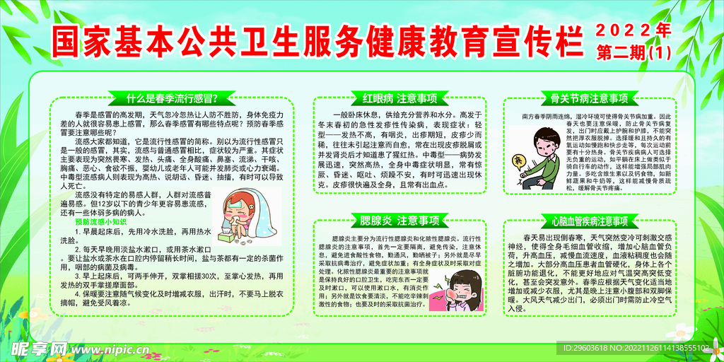 春季健康教育宣传栏