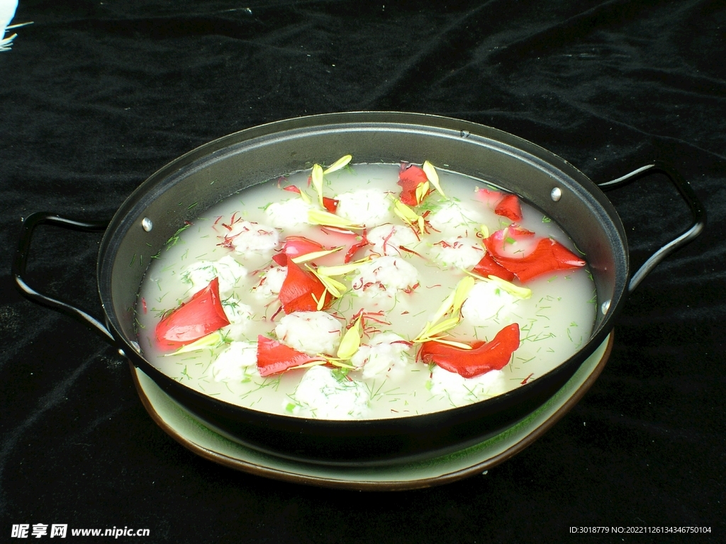 鲜花素食丸子