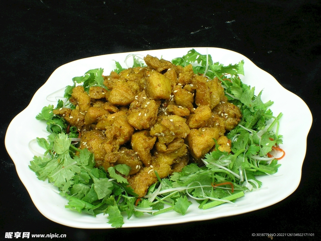 香菜孜然鸡