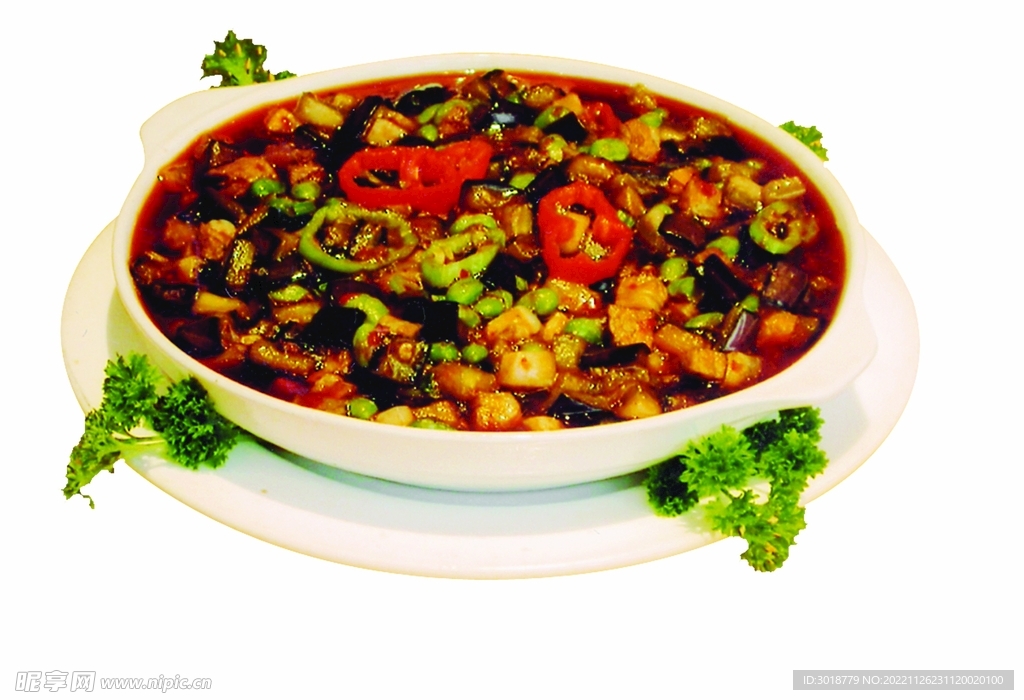 肉丁烧茄瓜