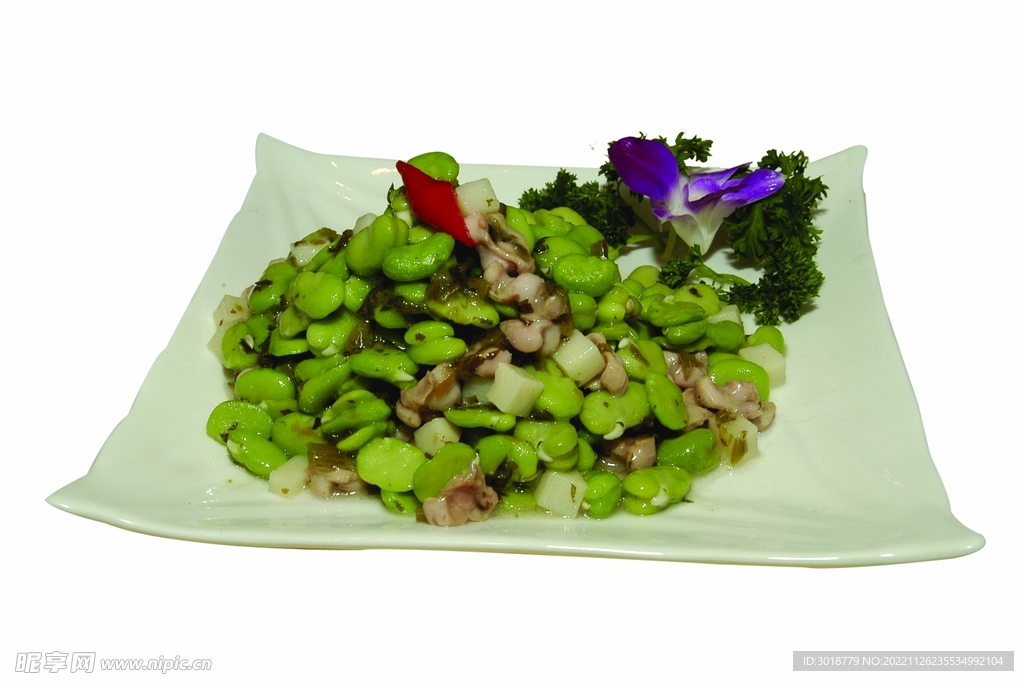 雪菜雀胗炒豆板