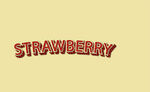 创意草莓纹字体样机