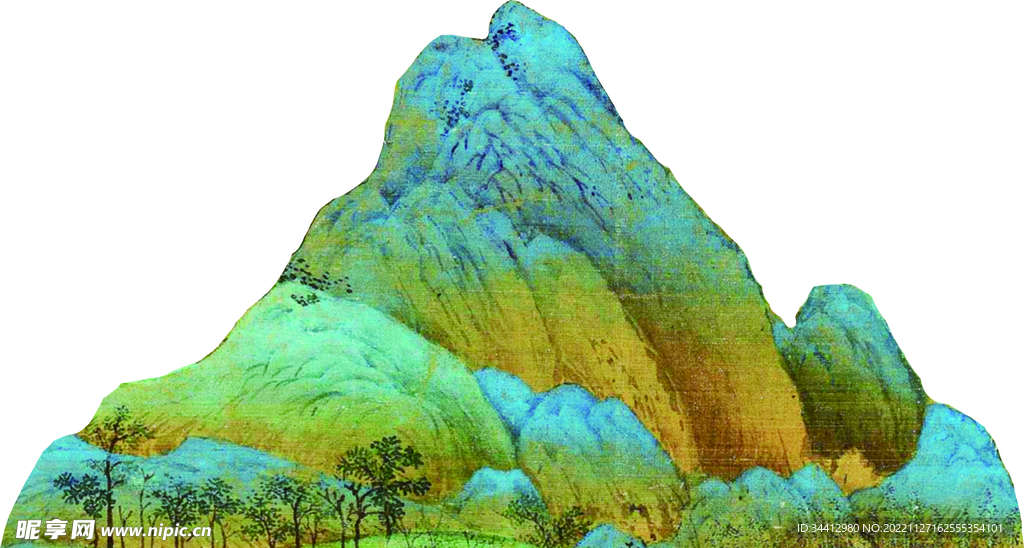 青山 国画  千里江山图  