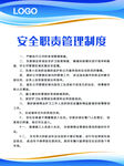 蓝色物业管理制度牌