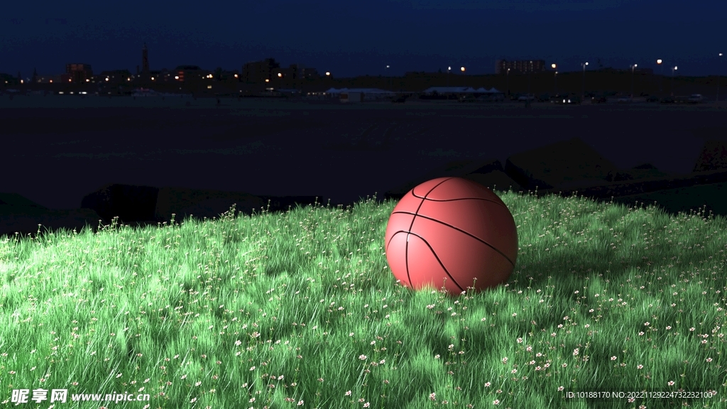 C4D篮球模型 