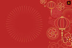 中国红春节海报背景