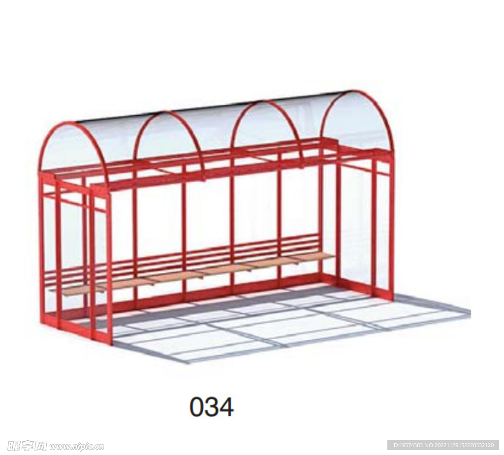  C4D模型 公交站台 